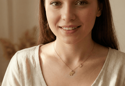 Berlock halsband guld