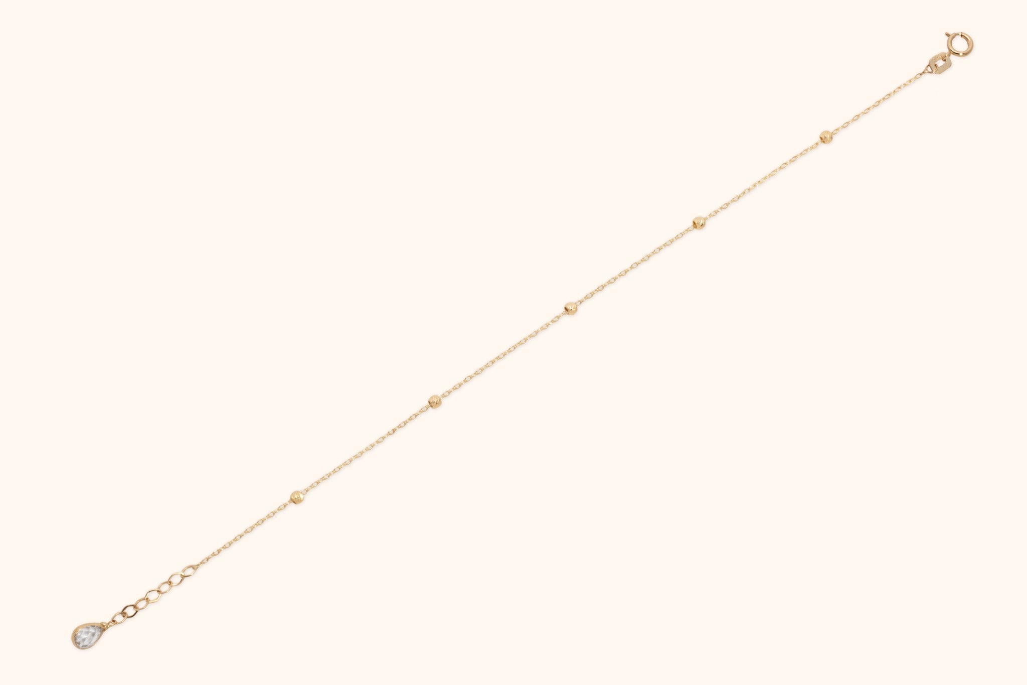 14K Äkta Guld Kul Armband Dam – Minimalistiskt Tunt Guldarmband - Noxlookjewelry