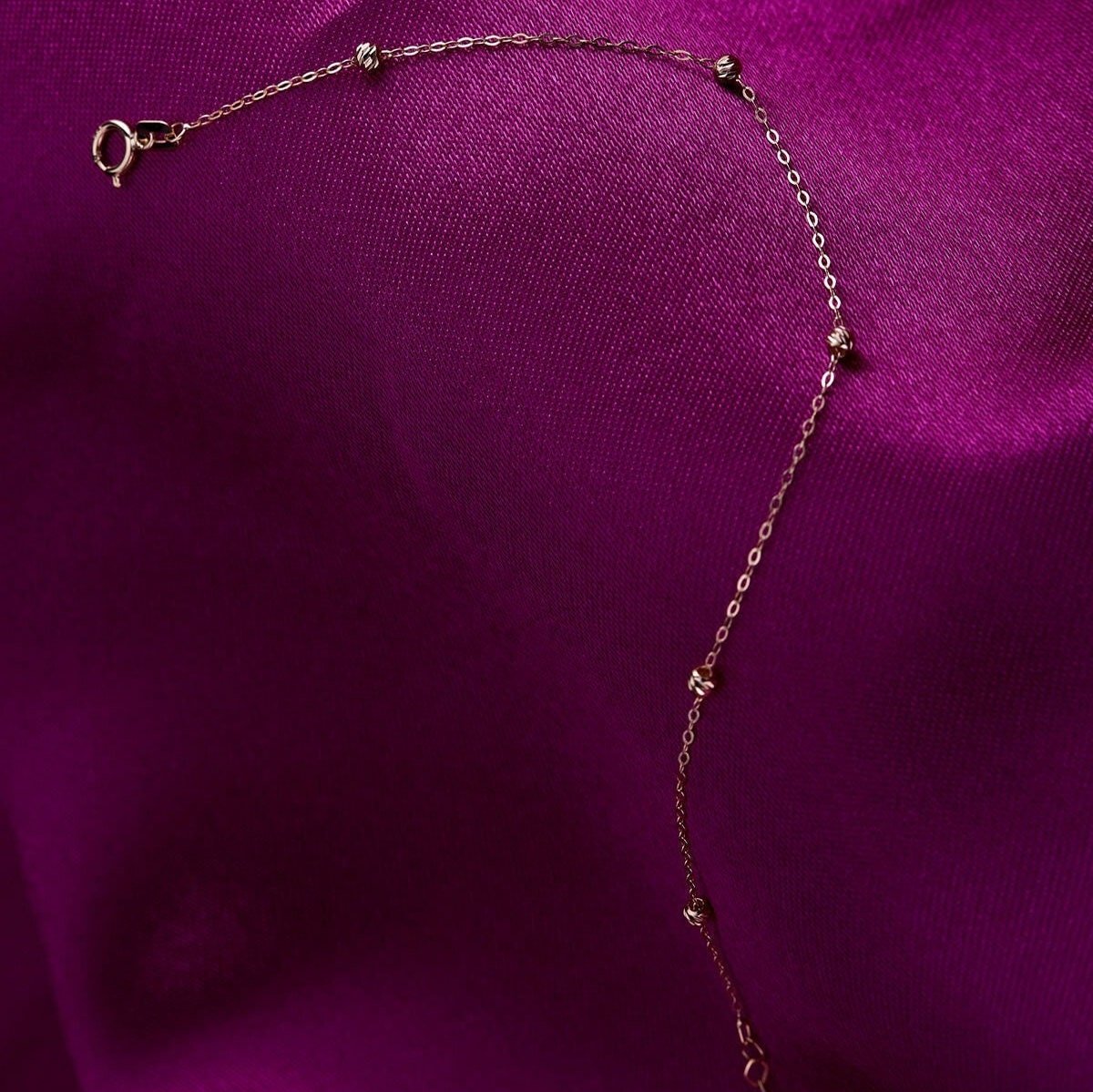 14K Äkta Guld Kul Armband Dam – Minimalistiskt Tunt Guldarmband - Noxlookjewelry