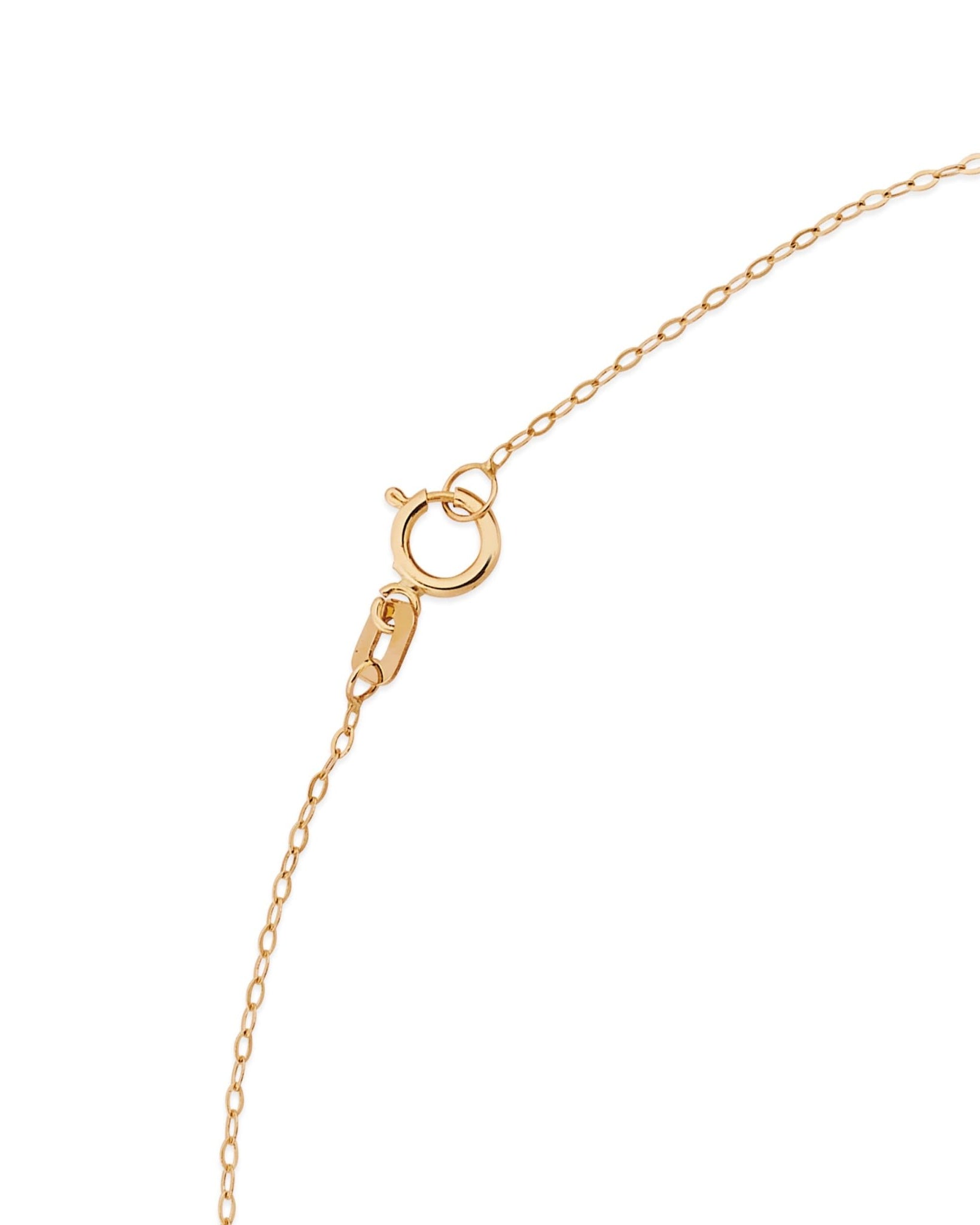 14K Äkta Guld Sapphire Drop Initial Halsband – Personligt Smycke - Noxlookjewelry