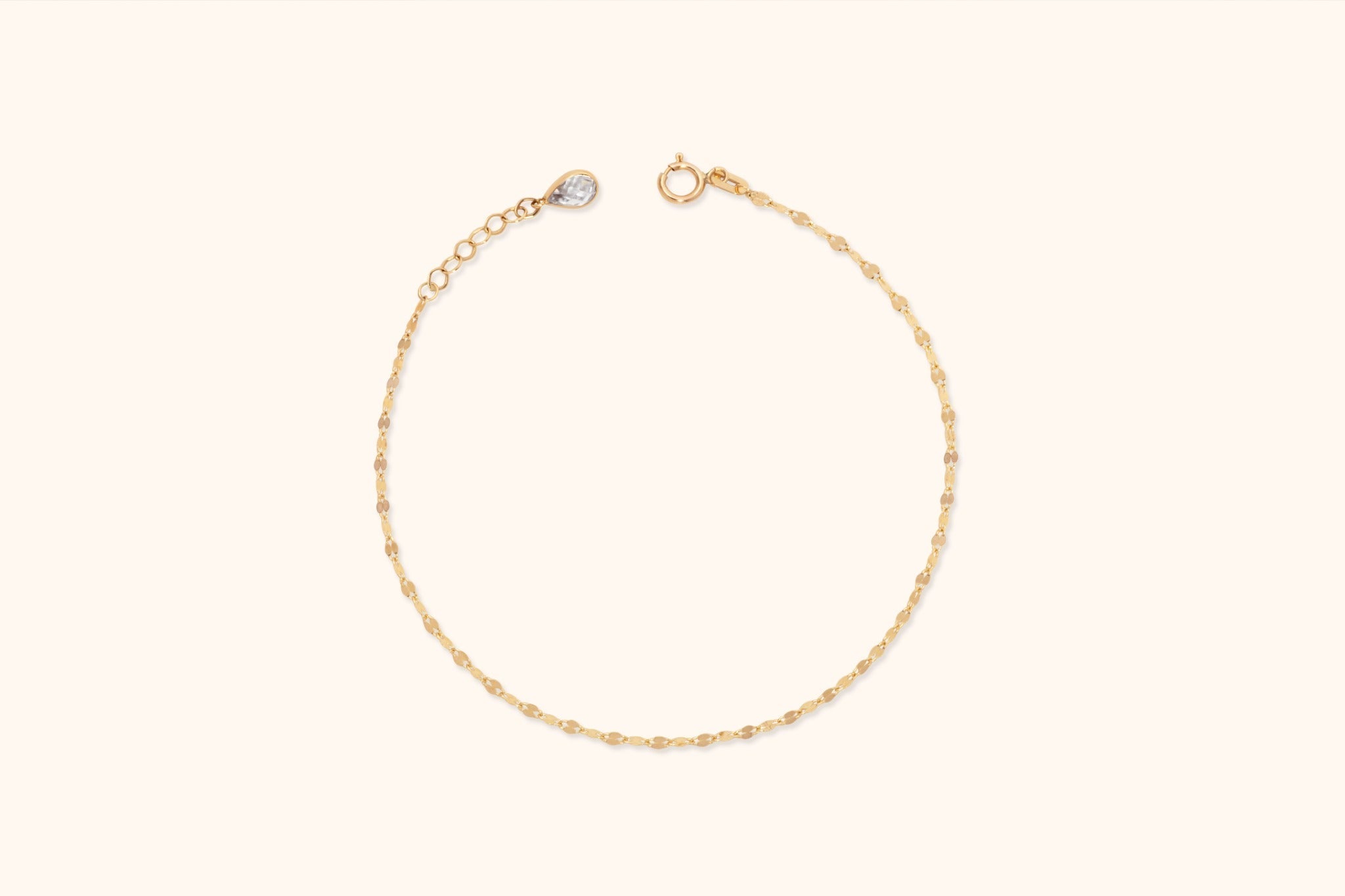 14K Guldarmband Dam Med Tunn Elegant Kedjedesign I Minimalistisk Stil - Noxlookjewelry