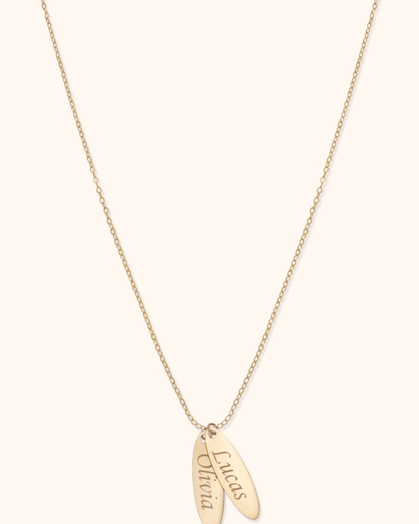 14K Guldhalsband Dam Med Anpassningsbara Namnbrickor Och Elegant Personlig Design - Noxlookjewelry