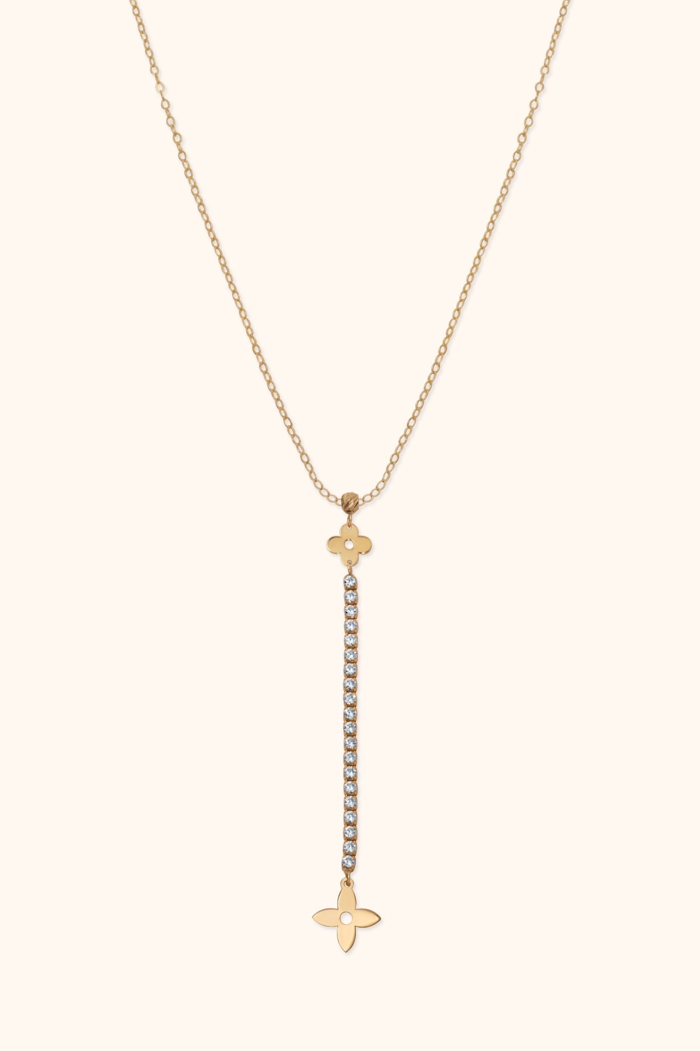 14K Guldhalsband Dam Med Hängande Blommotiv Och Elegant Design - Noxlookjewelry