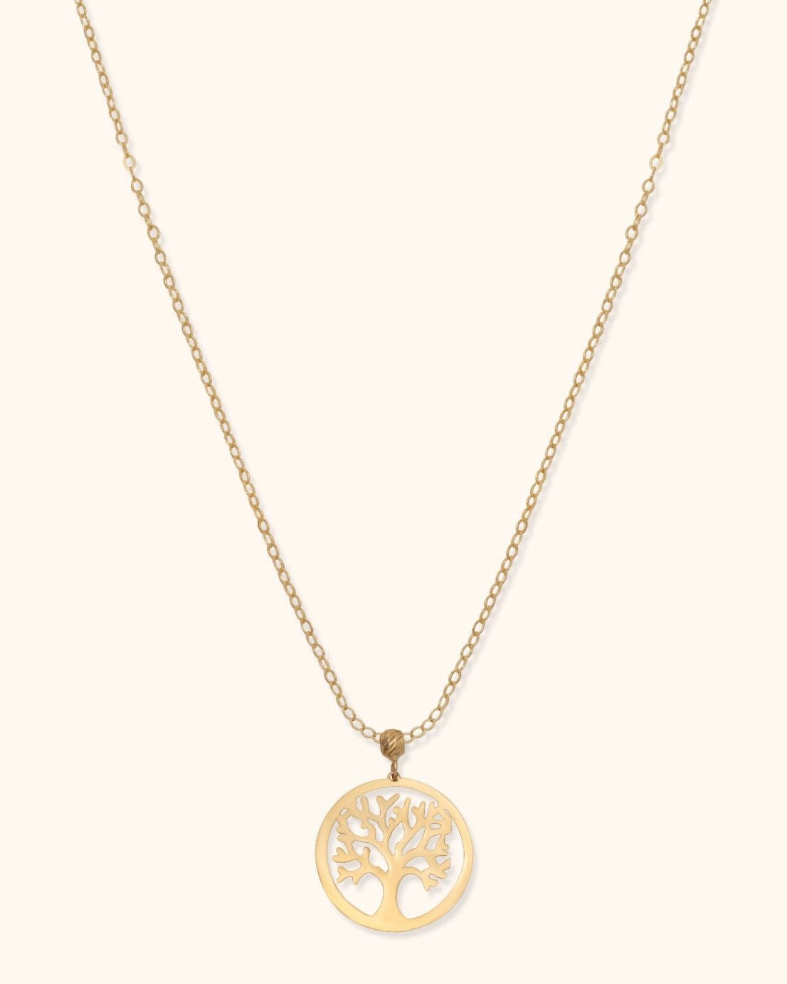 14K Guldhalsband Dam Med Livets Träd Och Elegant Minimalistisk Design - Noxlookjewelry
