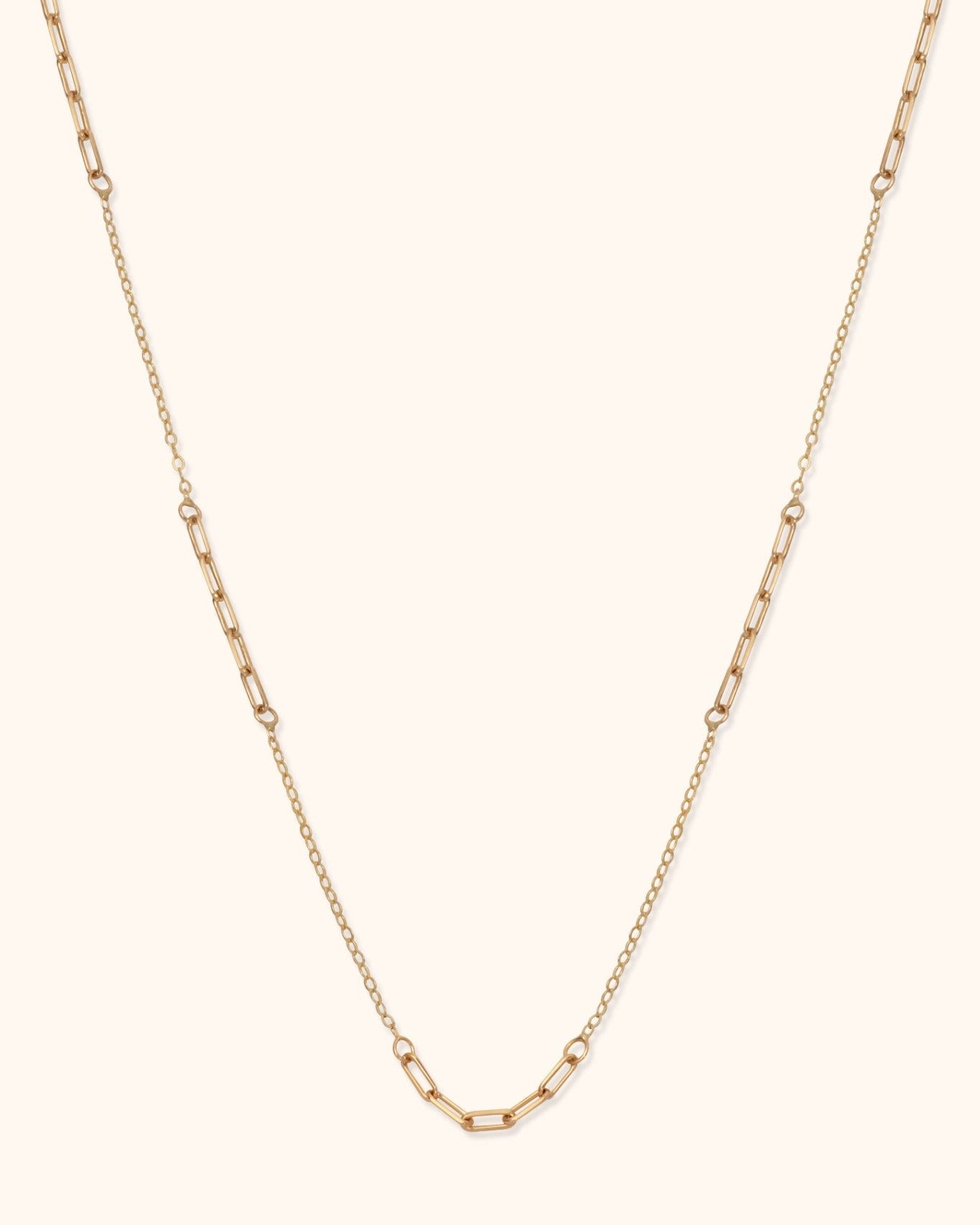 14K Guldhalsband Dam Med Paperclip Länkdesign Och Elegant Minimalistisk Stil - Noxlookjewelry