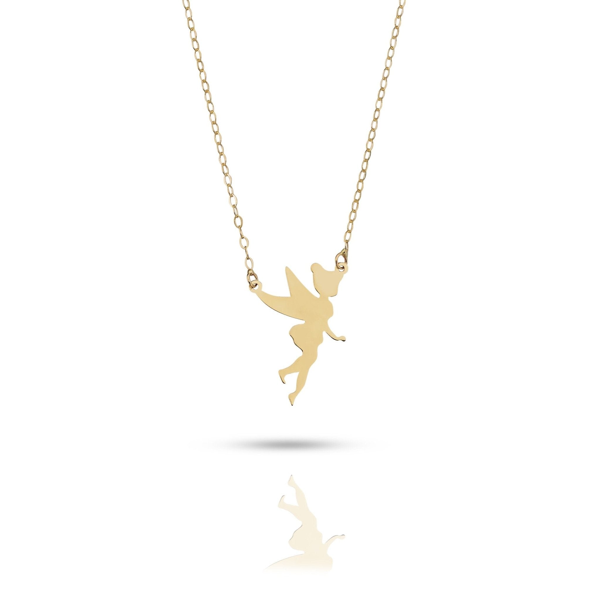 14K Äkta Guld Älva Halsband Dam – Tunt Guldhalsband i 585 Guld - Noxlookjewelry