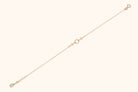 14K Äkta Guld Armband Dam – Kors Armband med Elegant Ringdetalj - Noxlookjewelry