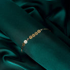 14K Äkta Guld Armband Dam – Minimalistiskt Guldarmband med Runda Detaljer - Noxlookjewelry