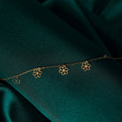 14K Äkta Guld Blomma Armband Dam – Tunt Guldarmband med Hängande Blommor - Noxlookjewelry