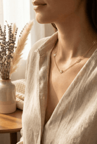 14K Äkta Guld Blomma Halsband Dam – Elegant Blomster Halsband i 585 Guld - Noxlookjewelry