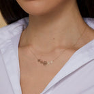 14K Äkta Guld Blomster Halsband Dam – Elegant Blomma Halsband i 585 Guld - Noxlookjewelry