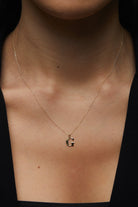14K Äkta Guld Bokstav Halsband Dam – Personligt Initial Halsband A–Z - Noxlookjewelry