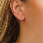 14K Äkta Guld Bokstav Örhänge – Hängande Minimalistiskt Guldörhänge Dam - Noxlookjewelry