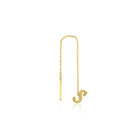 14K Äkta Guld Bokstav Örhänge – Hängande Minimalistiskt Guldörhänge Dam - Noxlookjewelry
