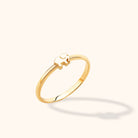 14K Äkta Guld Elefantring Dam – Minimalistisk Ring med Elefant Motiv - Noxlookjewelry