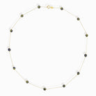 14K Äkta Guld Evil Eye Halsband Dam – Minimalistiskt Guldhalsband med Blå Ögon - Noxlookjewelry