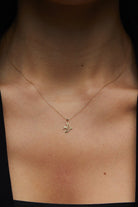 14K Äkta Guld Fågel Halsband Dam – Minimalistiskt Bird Pendant - Noxlookjewelry
