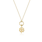 14K Äkta Guld Fyrklöver Halsband Dam – Elegant Klöver Smycke - Noxlookjewelry