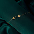 14K Äkta Guld Hjärta Armband Dam – Elegant Minimalistiskt Guldarmband - Noxlookjewelry