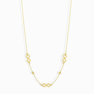 14K Äkta Guld Infinity Halsband Dam – Tunt Guldhalsband med Infinity Symboler - Noxlookjewelry