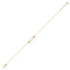 14K Äkta Guld Klöver Armband Dam – Tunt Guldarmband med Ringdetalj - Noxlookjewelry
