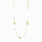 14K Äkta Guld Kors Halsband Dam – Minimalistiskt Guldhalsband - Noxlookjewelry