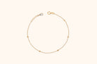 14K Äkta Guld Kul Armband Dam – Minimalistiskt Tunt Guldarmband - Noxlookjewelry