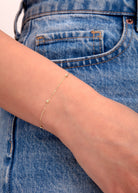 14K Äkta Guld Kul Armband Dam – Minimalistiskt Tunt Guldarmband - Noxlookjewelry