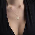 14K Äkta Guld Livets Blomma Halsband – Flower of Life Spirituellt Smycke - Noxlookjewelry