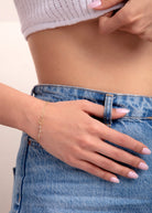 14K Äkta Guld Lotus Armband Dam – Symboliskt Guldarmband med Ädelstensdetaljer - Noxlookjewelry