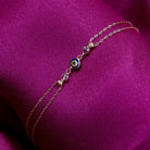 14K Äkta Guld Öga Armband Dam – Skyddsarmband med Blått Öga - Noxlookjewelry
