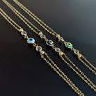 14K Äkta Guld Öga Armband Dam – Skyddsarmband med Blått Öga - Noxlookjewelry