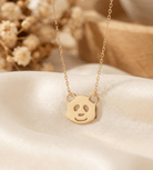14K Äkta Guld Panda Halsband Dam – Sött Djur Halsband i 585 Guld - Noxlookjewelry