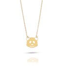 14K Äkta Guld Panda Halsband Dam – Sött Djur Halsband i 585 Guld - Noxlookjewelry