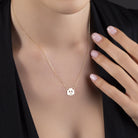 14K Äkta Guld Panda Halsband Dam – Sött Djur Halsband i 585 Guld - Noxlookjewelry