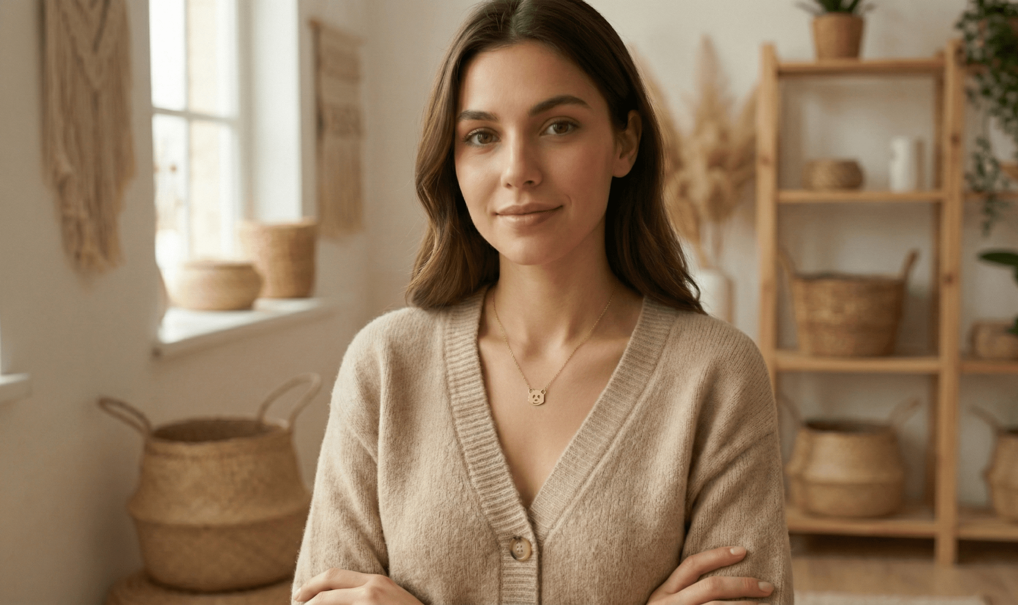 14K Äkta Guld Panda Halsband Dam – Sött Djur Halsband i 585 Guld - Noxlookjewelry