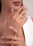 14K Äkta Guld Ring Dam i Kedjelänk Design – Elegant Oval Chain Guldring - Noxlookjewelry