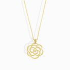 14K Äkta Guld Ros Halsband Dam – Elegant Tunt Guldhalsband i 585 Guld - Noxlookjewelry