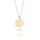 14K Äkta Guld Ros Halsband Dam – Minimalistiskt Flower Smycke - Noxlookjewelry