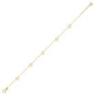 14K Äkta Guld Stjärnarmband Dam – Minimalistiskt Guldarmband med Öppna Stjärnor - Noxlookjewelry