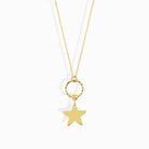 14K Äkta Guld Stjärnhalsband Dam – Elegant Halsband med Stjärna i 585 Guld - Noxlookjewelry