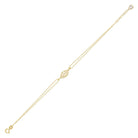 14K Guld Armband för Dam med Filigran Lövberlock och Dubbel Kedja - Noxlookjewelry