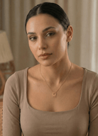 14K Guld Halsband med Giraffer som Skapar ett Hjärta - Elegant Djursmycke för Henne | Romantisk Gåva - Noxlookjewelry