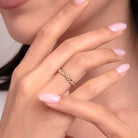 14K Guld Hjärtring Dam – Minimalistisk Stapelbar Guldring - Noxlookjewelry