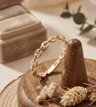 14K Guld Kedjering för Dam – Elegant Tunn Ring i Kedjedesign - Noxlookjewelry