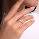 14K Guld Oval Solitärring Dam – Elegant Minimalistisk Guldring - Noxlookjewelry