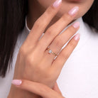 14K Guld Oval Solitärring Dam – Elegant Minimalistisk Guldring - Noxlookjewelry