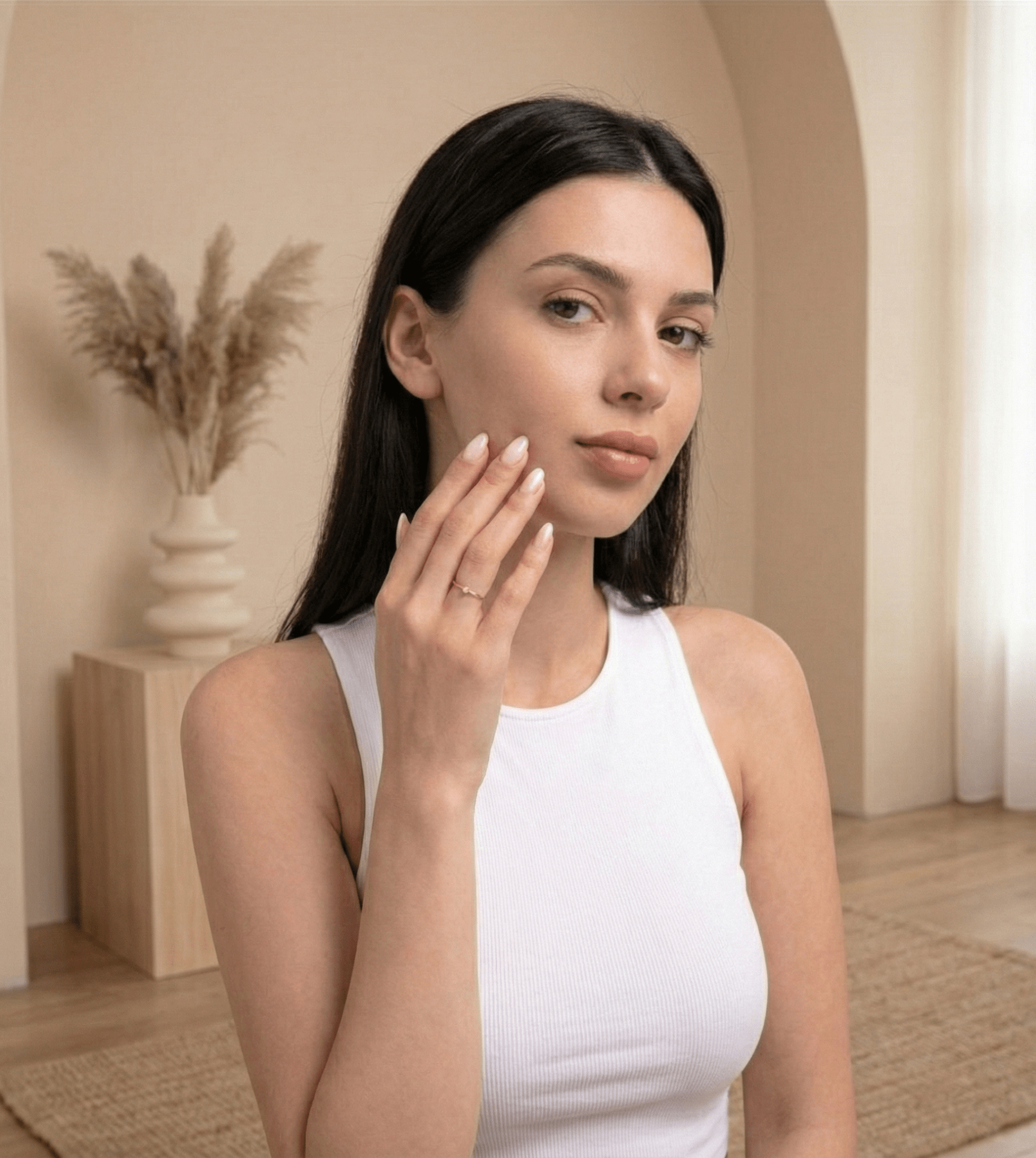 14K Guld Pärlring för Dam – Tunn Elegant Guldring med En Pärla - Noxlookjewelry