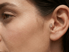 14K Guld Piercing Med Bladkvist Och Gnistrande Botanisk Klusterdesign - Noxlookjewelry