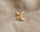 14K Guld Piercing Med Halvmånemotiv Och Elegant Minimalistisk Design - Noxlookjewelry